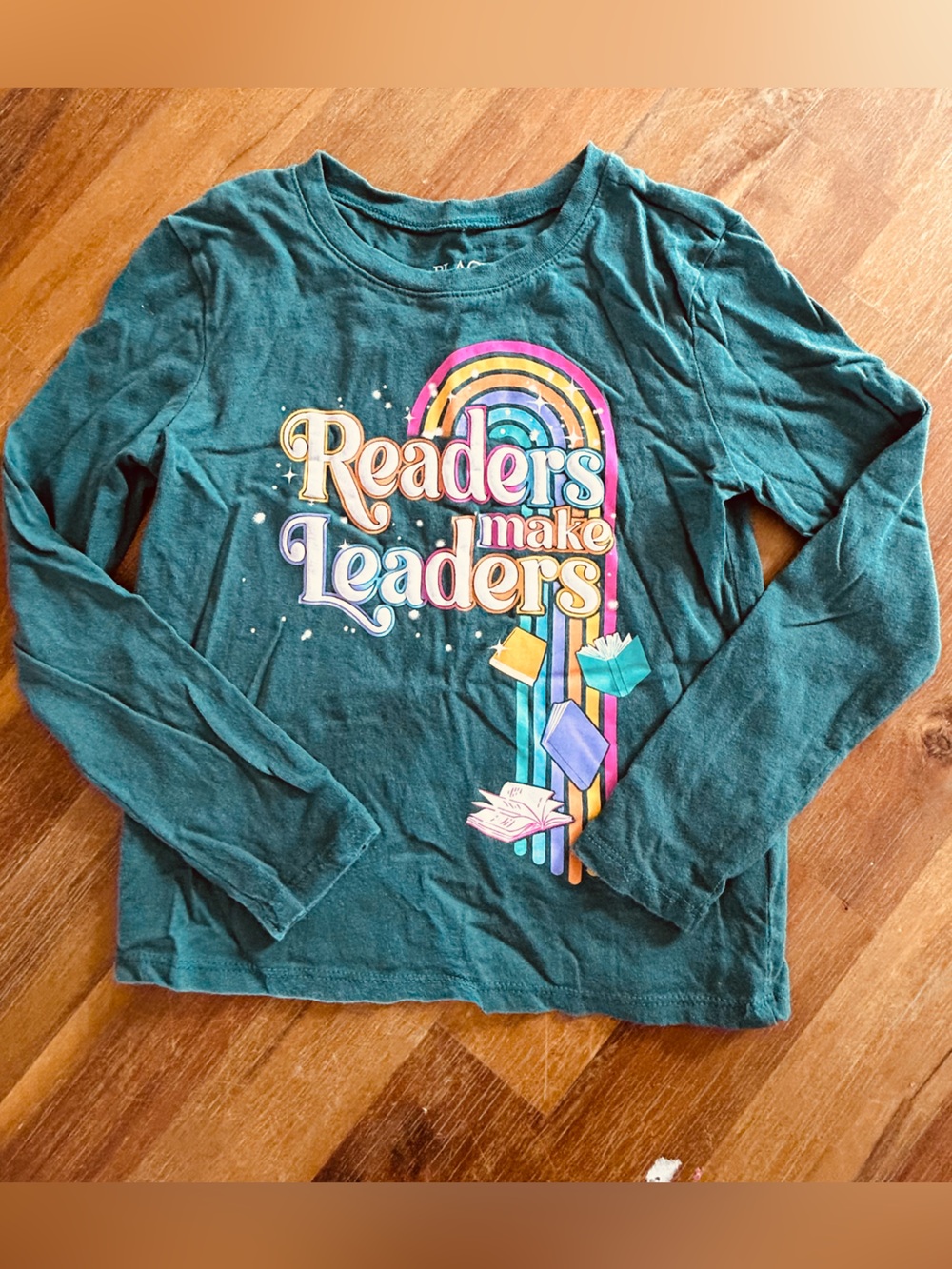 🌸4/$20🌸Readers Make Leaders Kids' Teal Long-Sleeve Graphic Tee